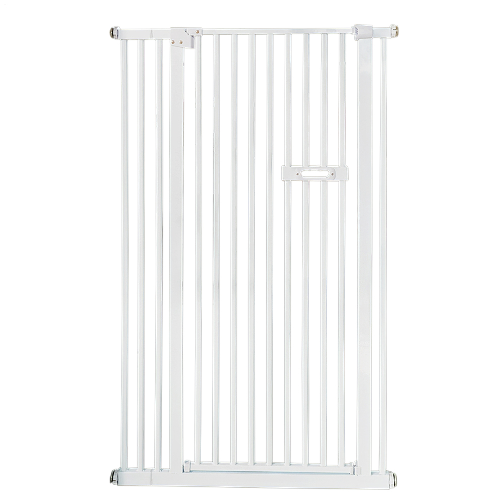 Flroha Cat Safety Gate Extra Tall Baby Gate 59 Inch Multi-Purpose Pet Door Steel Pet Indoor Isolation Door for Stairs Doorways Kitchens Hallways fit