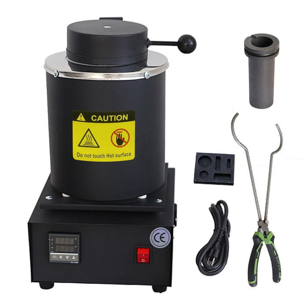 Flroha Gold Melting Furnace Electric | High-Temperature Fast Casting Furnaces With Fluted Graphite Crucible | Portable Accurate Smelting Furnace For Silver, Aluminum, Metal Scrap