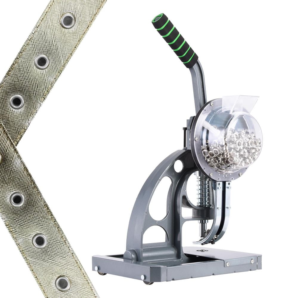 Flroha Hand Press Grommet Punch Tool Industrial Eyelet Grommet Machine Heavy Duty Auto Refill Hand Press Punch Tool Industrial Eyelet Grommet Machine with 2000 Grommets Eyelets for Curtains dependable