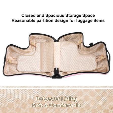 Flroha Ride on Kids Luggage Cabin Luggage Ride-On Travel Suitcase Cute Hardside Kids Suitcase with Safety Belt for Toddler Boys Girls Airplane Travel manner