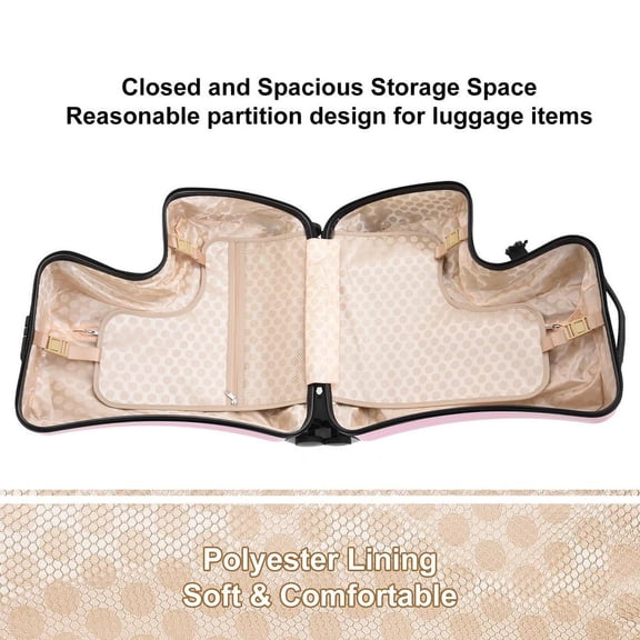 Flroha Ride on Kids Luggage Cabin Luggage Ride-On Travel Suitcase Cute Hardside Kids Suitcase with Safety Belt for Toddler Boys Girls Airplane Travel manner