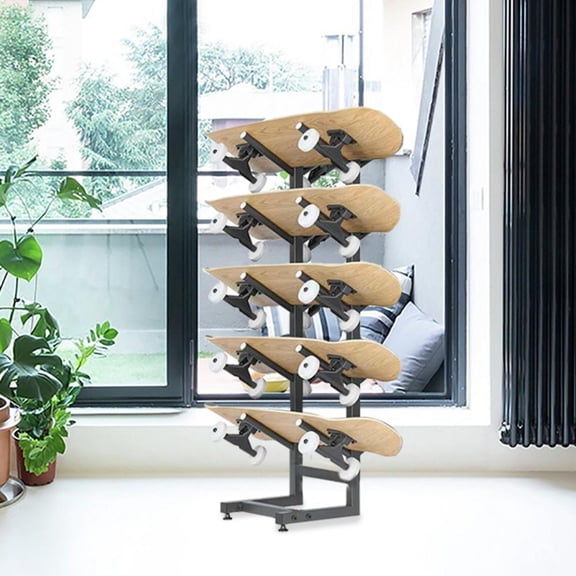 Flroha Snowboard and Ski Racks | Storage Rack | 5-Tier Horizontal Snow Board Wall Rack | Anti-Sway Patent-Pending Arm Mount Design | USA Designed