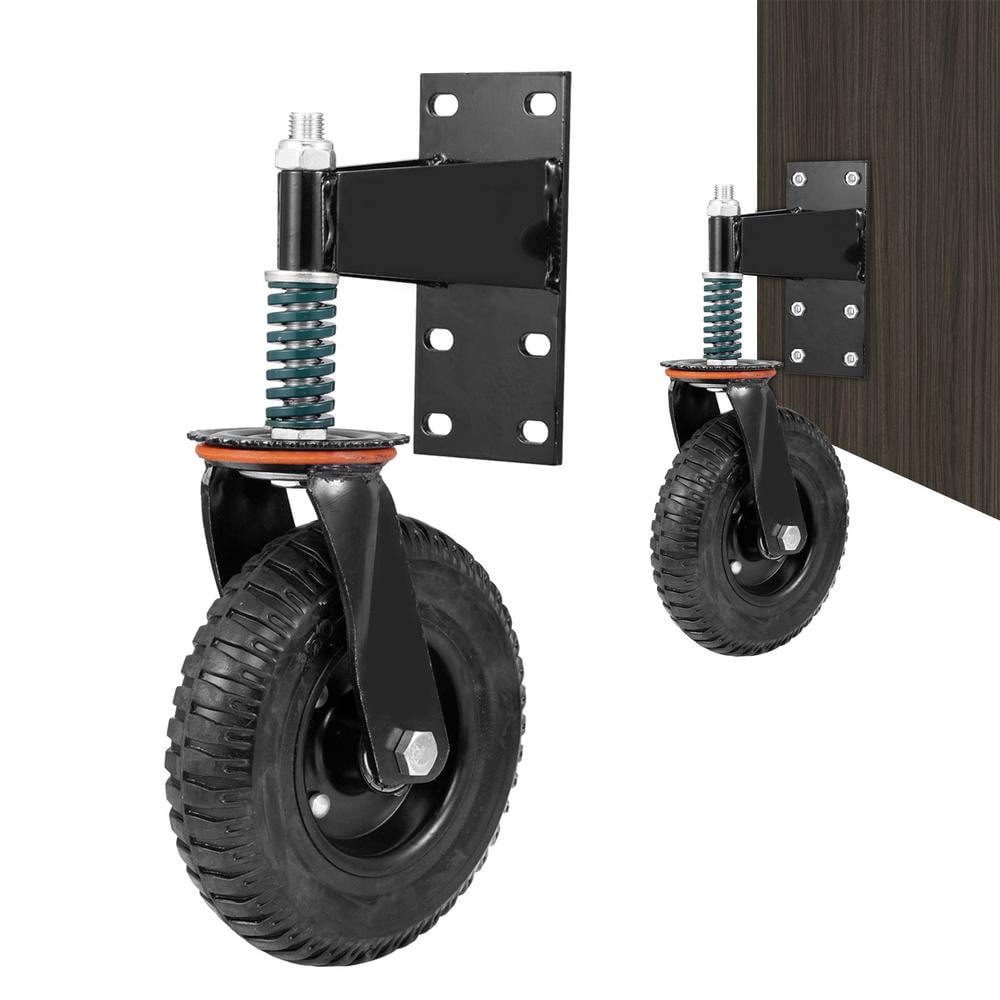 Flroha Spring Loaded Gate Wheel Gate Caster Heavy Duty Fence Wheel Spring Loaded Fence Gate Wheel 360 Degree Rotation Gate Rollers Gate Hardware Farm Gate Wheel superior
