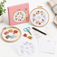 Floss Patterns Flsampler Beginner Embroidery Kit - Easy For Beginners With Hoop Thread ...