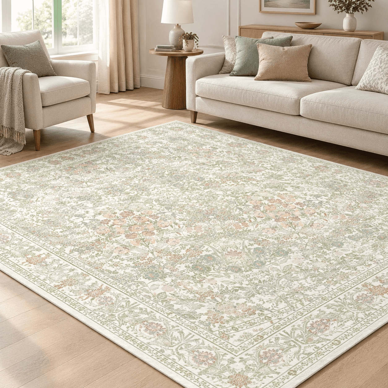Flsgreen Washable Area Rugs 9x12 For Living Room Vintlarge Thin ...