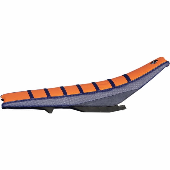 Flu Designs Inc 55505 Pro Rib Seat Cover - Dark Blue/Orange/Dark Blue