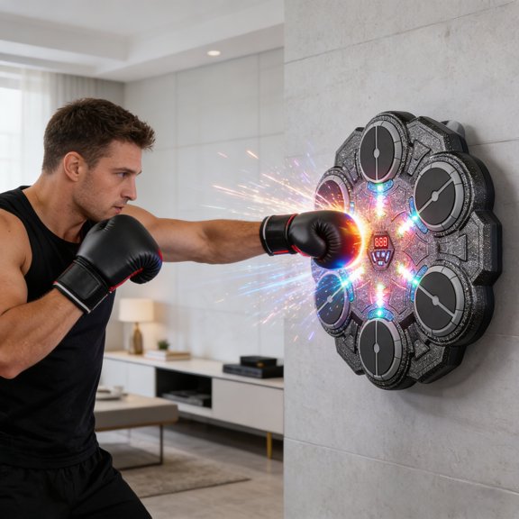 Flu Medicine Musical Boxing Machine 9 Speed Wall Strike Musical With Light For Home Door Home Gym Training Exercise Fitness And Indoor Use Last Minute