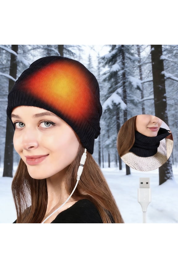 Flu Medicine Rechargeable Heated Winter Cap With Adjustable Temperature For Outdoor Sports And Cold Weather Last Minute