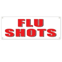 Flu Shots 13 oz Vinyl Banner With Metal Grommets