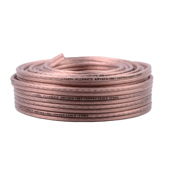Fluance 12AWG 50ft Speaker Wire, Oxygen-free Copper Cable, for Hi-Fi Set-up, Home Theaters, Bookshelf or Floor-standing Speakers
