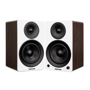 Fluance Ai41 Powered 2-Way 2.0 Stereo Bookshelf Speakers with 5" Drivers, 90W Amplifier for Turntable, TV, PC and Bluetooth 5 Wireless Music Streaming with RCA, Optical & Subwoofer Out White Walnut