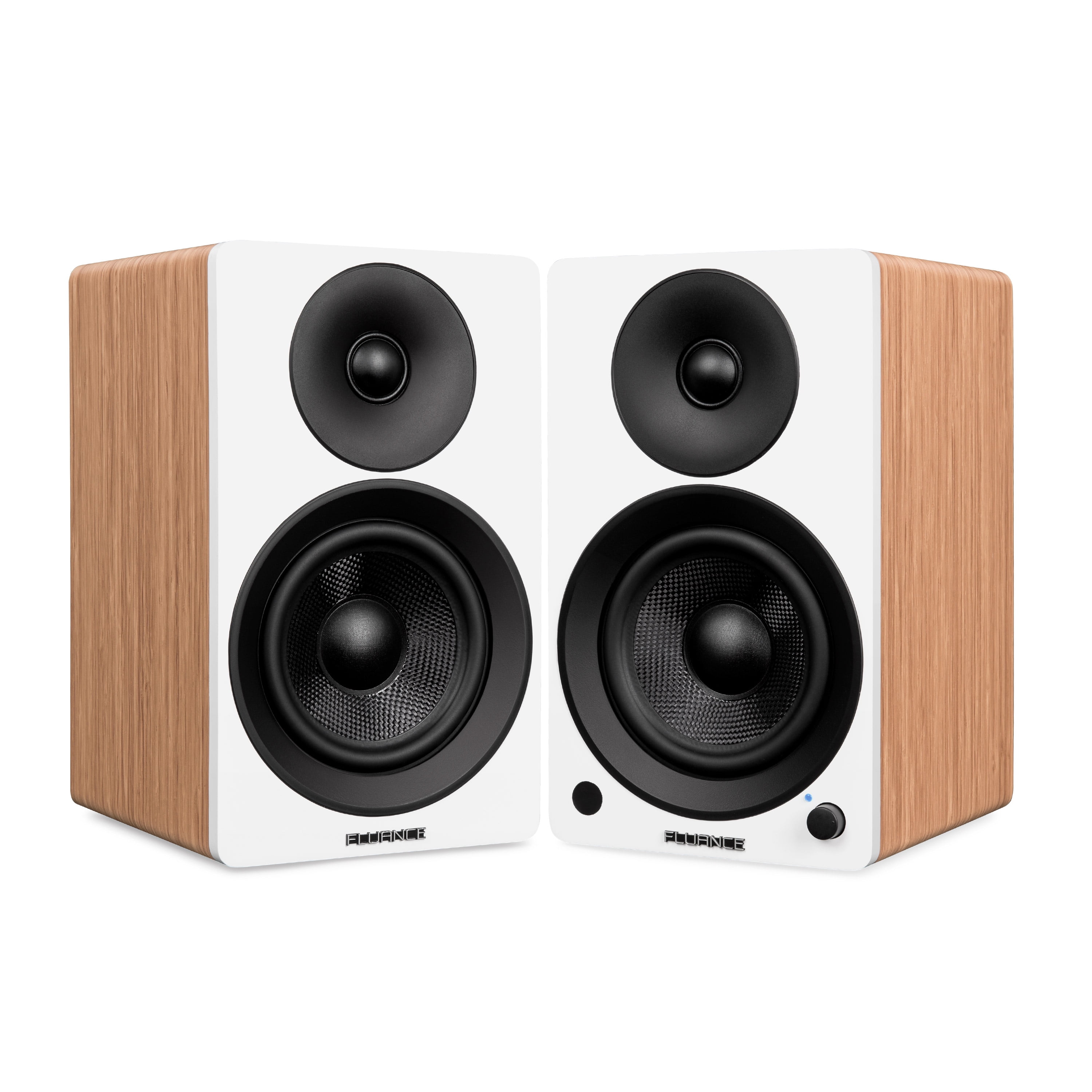 Fluance Ai41 Powered 2-Way 2.0 Stereo Bookshelf Speakers with 5" Drivers, 90W Amplifier for Turntable, TV, PC and Bluetooth 5 Wireless Music Streaming with RCA, Optical & Subwoofer Out (Lucky Bamboo)