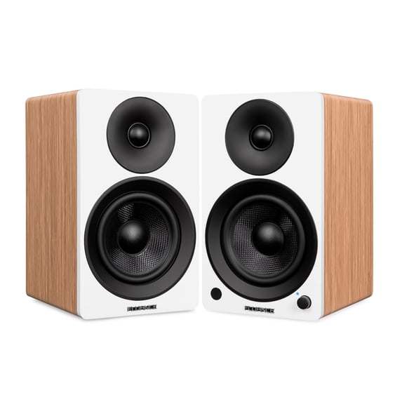 Fluance Ai41 Powered 2-Way 2.0 Stereo Bookshelf Speakers with 5" Drivers, 90W Amplifier for Turntable, TV, PC and Bluetooth 5 Wireless Music Streaming with RCA, Optical & Subwoofer Out (Lucky Bamboo)