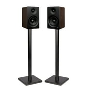 Fluance Ai41 Powered 2-Way 2.0 Stereo Bookshelf Speakers with Speaker Stands 5" Drivers 90W Amplifier for Turntable Bluetooth 5 Wireless Music Streaming with RCA Optical Subwoofer Out Natural Walnut