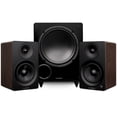 thumbnail image 1 of Fluance Ai41 Powered 5" Stereo Bookshelf Speakers and DB10 10" Low Frequency Ported Front Firing Powered Subwoofer with 15 Feet RCA Ultimate Performance Collection Subwoofer Cable (Natural Walnut), 1 of 10