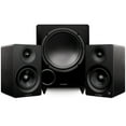 thumbnail image 1 of Fluance Ai41 Powered 5" Stereo Bookshelf Speakers and DB10 10" Low Frequency Ported Front Firing Powered Subwoofer with 15 Feet RCA Ultimate Performance Collection Subwoofer Cable (Black Ash), 1 of 10