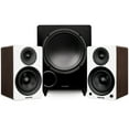 thumbnail image 1 of Fluance Ai41 Powered 5" Stereo Bookshelf Speakers (White Walnut), DB10 10" Low Frequency Ported Front Firing Powered Subwoofer (Natural Walnut), 15 Feet RCA Ultimate Performance Subwoofer Cable, 1 of 10