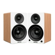 Fluance Ai61 Powered 2-Way 2.0 Stereo Bookshelf Speakers with 6.5 Drivers, 120W Amplifier for Turntable, TV, PC and Bluetooth 5 Wireless Music Streaming - RCA, Optical, USB & Sub Out Lucky Bamboo