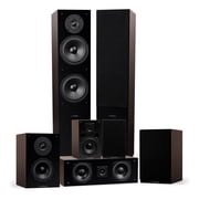 Fluance Elite High Definition Surround Sound Home Theater 7.0 Channel Speaker System including 3-Way Floorstanding Towers, Center Channel, Surround and Rear Surround Speakers - Walnut SX70WR