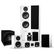 Fluance Elite High Definition Surround Sound Home Theater 7.1 Speaker System including Floorstanding Towers, Center Channel, Surround, Rear Surround Speakers and DB10 Subwoofer - White (SX71WHR)