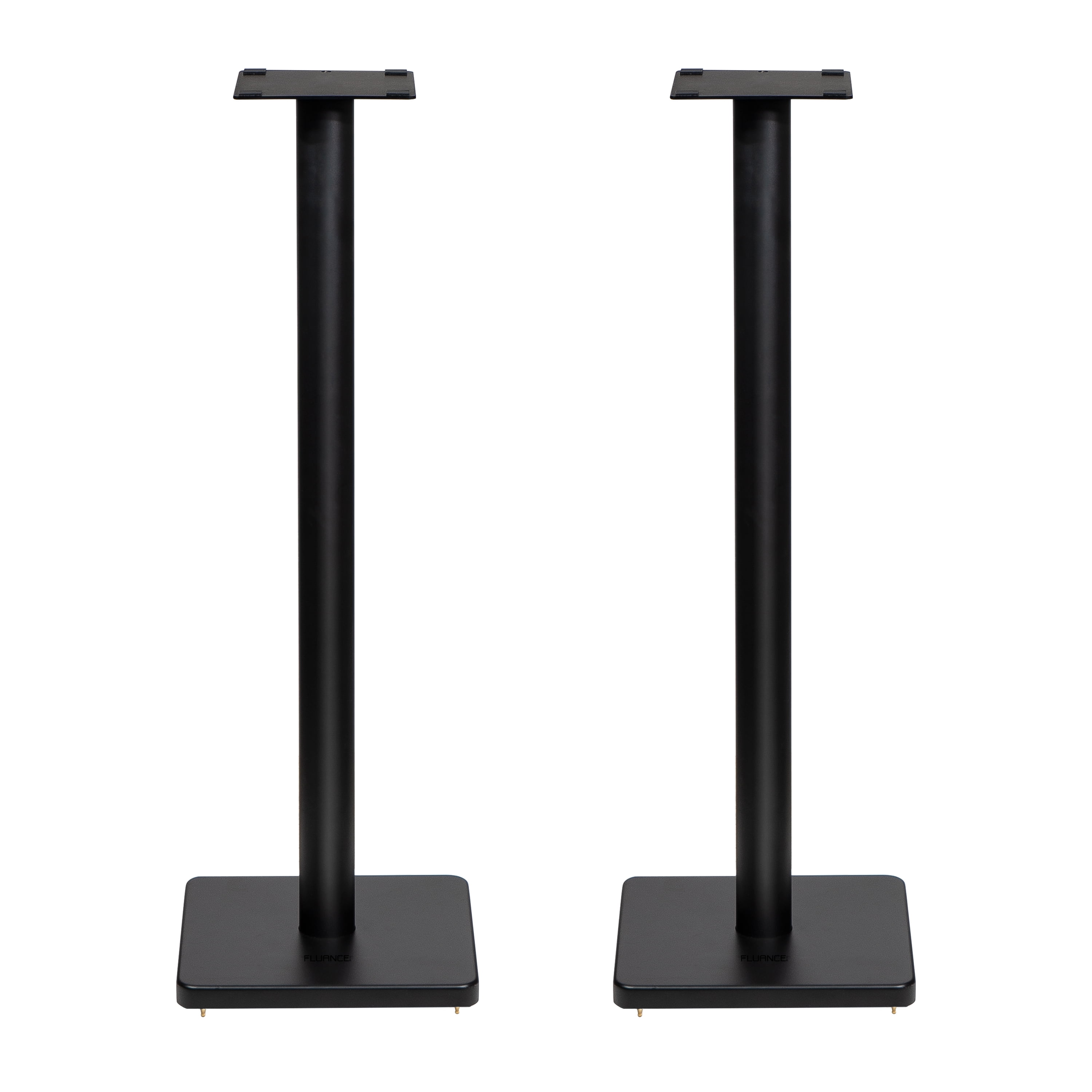 Matte Black Adjustable Floor Speaker Stands with Cable Management