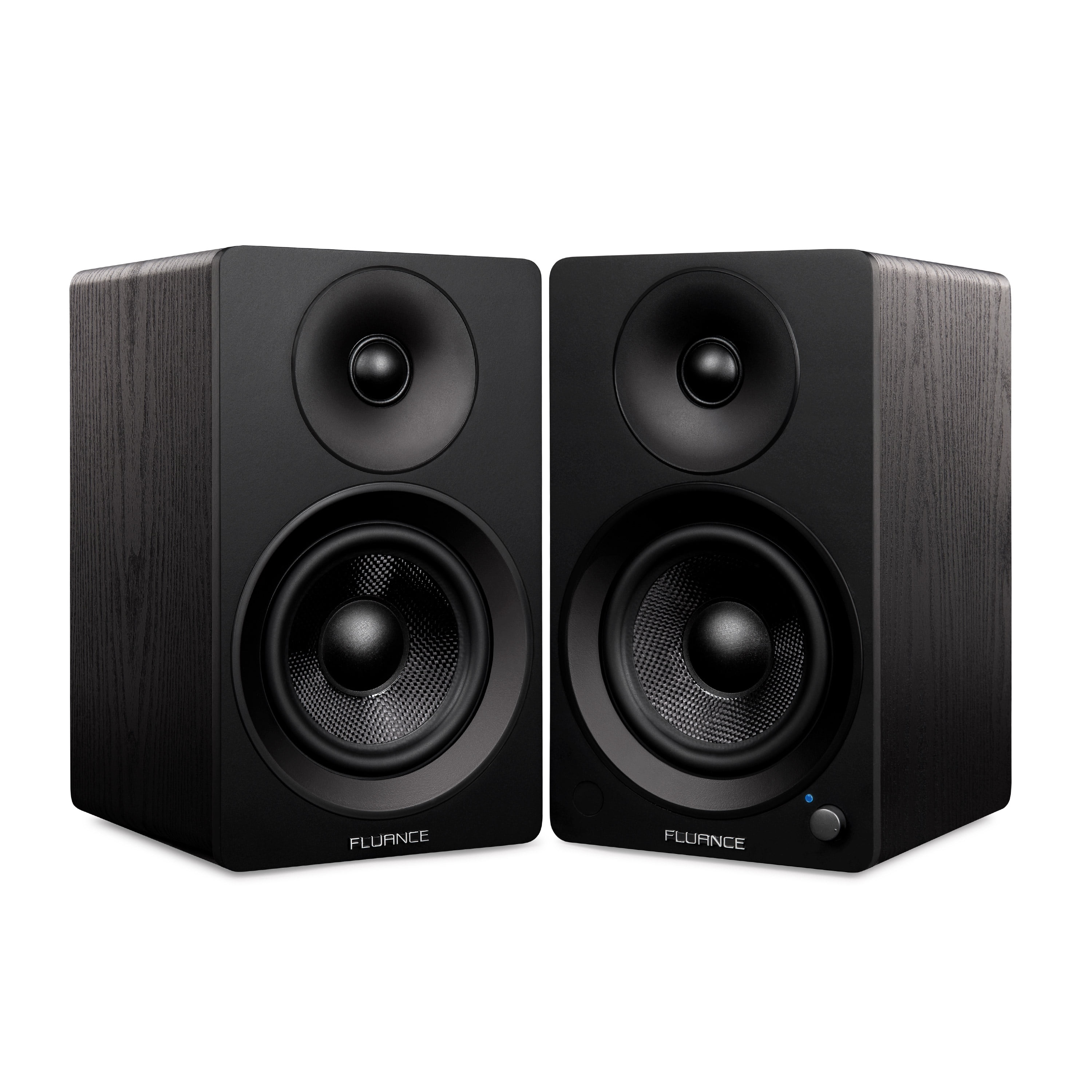 Fluance Powered 5 Stereo Bookshelf Speakers for Turntable TV PC