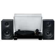 Fluance RT80 Classic High Fidelity Vinyl Turntable with Ai41 Powered 5" Stereo Bookshelf Speakers, Diamond Stylus, Belt Drive, Built-in Preamp, 90W Class D Amplifier, Bluetooth