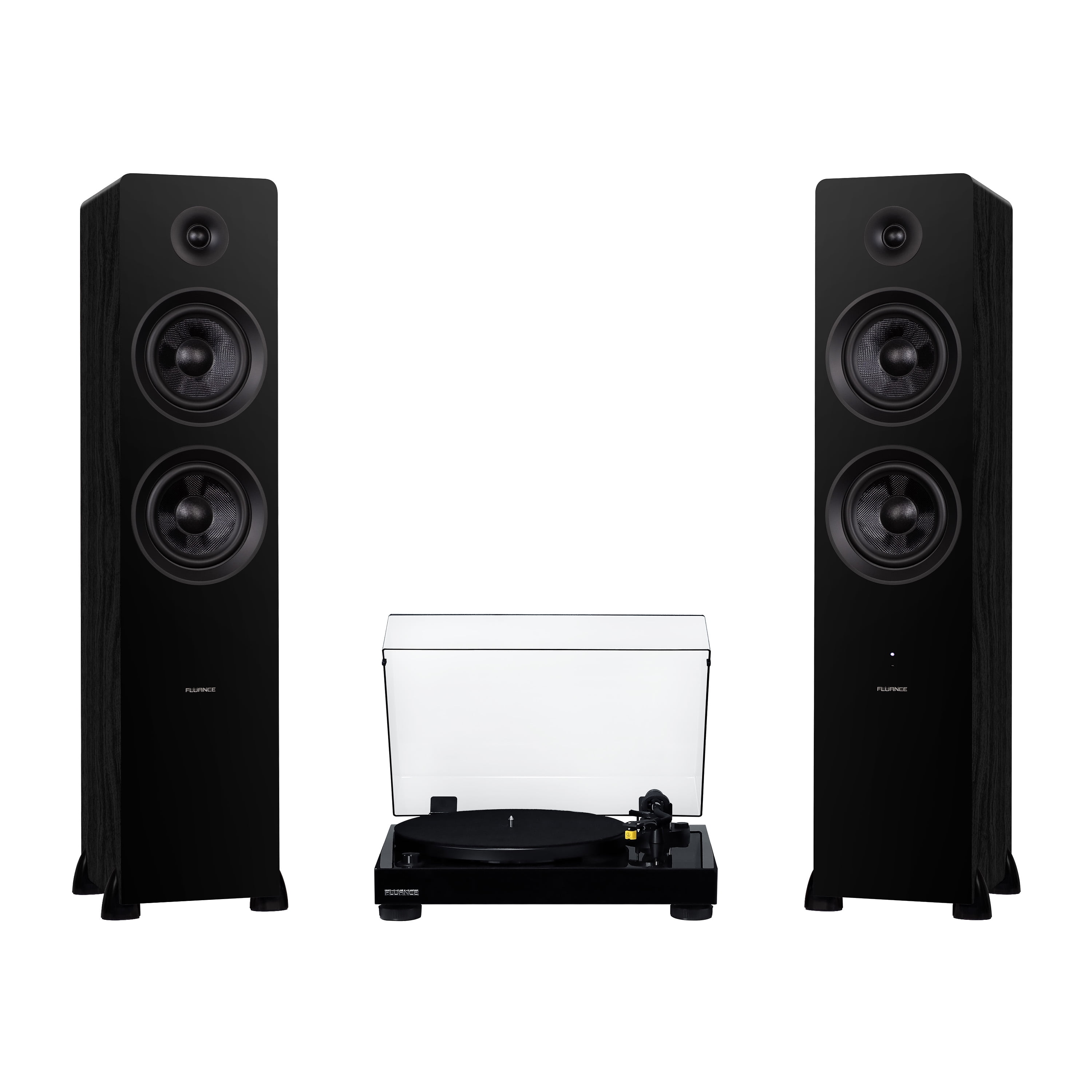 Fluance RT80 Vinyl Turntable and Ai81 Elite Powered Floorstanding Tower