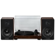 Fluance RT81 Elite High Fidelity Vinyl Turntable with Ai61 Powered 6.5 Stereo Bookshelf Speakers, Diamond Stylus, Belt Drive, Built-in Preamp, 90W Class D Amplifier, Bluetooth (Natural Walnut)