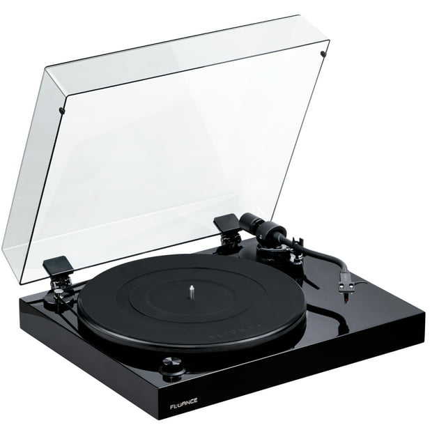Plinht Fluance RT82 Vinyl Turntable with Ortofon OM10 Cartridge, Speed Control ...