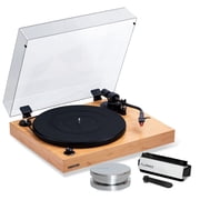 Fluance RT83 Reference High Fidelity Vinyl Turntable Record Player with Ortofon 2M Red Cartridge, Speed Control Motor, Record Weight, 3 in 1 Stylus and Record Cleaning Vinyl Accessory Kit