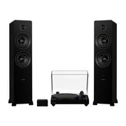 Fluance RT84 Reference High Fidelity Vinyl Turntable Piano Black, PA10 Phono Preamp and Ai81 Powered Floorstanding Speakers Black Ash, Ortofon 2M Blue Cartridge, 150W Class D Amplifier, Bluetooth
