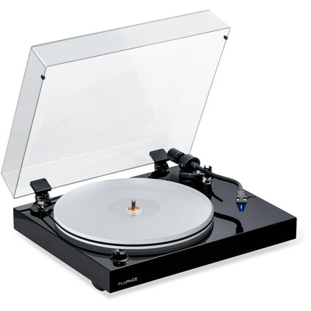 Fluance RT85 Reference High Fidelity Vinyl Turntable Record Player with Ortofon 2M Blue Cartridge, Acrylic Platter, Speed Control Motor High Mass MDF Wood Plinth Vibration Isolation Feet - Piano Blac