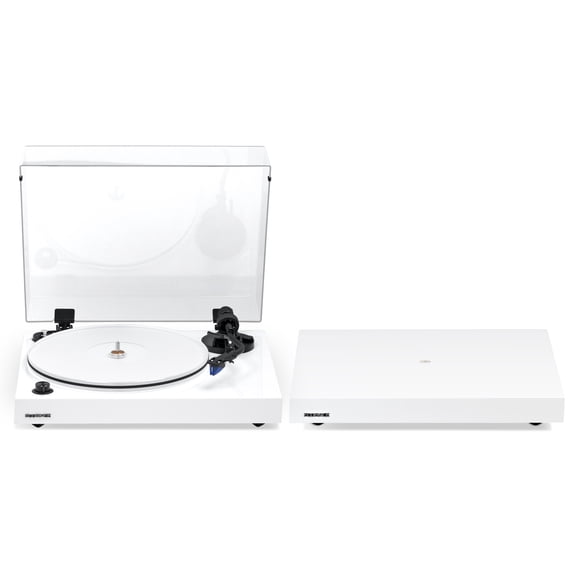 Fluance RT85 Reference High Fidelity Vinyl Turntable Record Player with Ortofon 2M Blue Elliptical Cartridge And Anti-Vibration Wood Isolation Base - Piano White