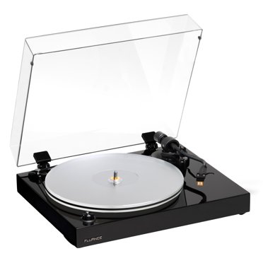 Universal Standard Aluminum Turntable Headshell - 1/2 Inch Bayonet Mount With Leads, Black Finish