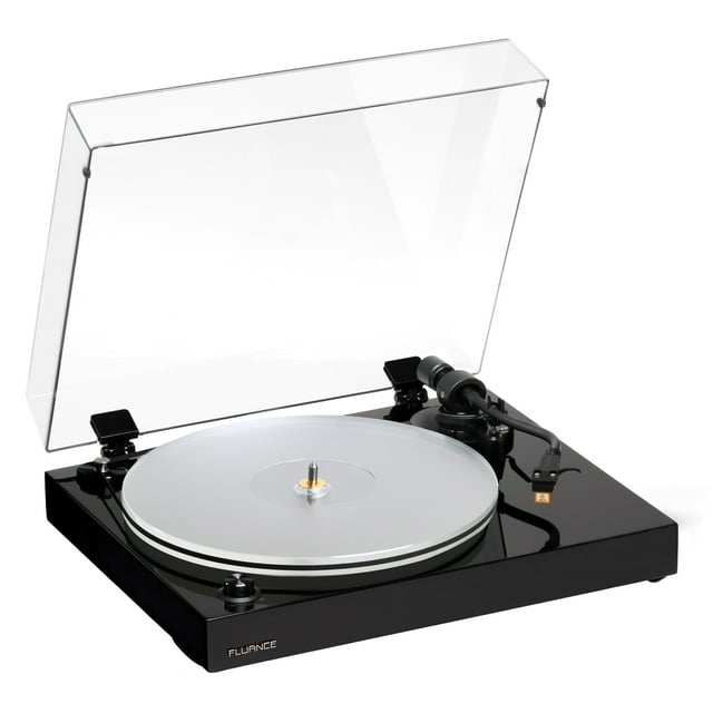 Universal Standard Aluminum Turntable Headshell - 1/2 Inch Bayonet Mount With Leads, Black Finish