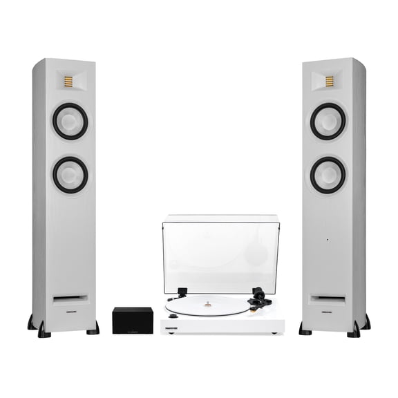 Fluance RT85N Vinyl Turntable Record Player, Nagaoka MP-110 Cartridge, Ri91 Powered Floorstanding Speakers, PA10 Preamp