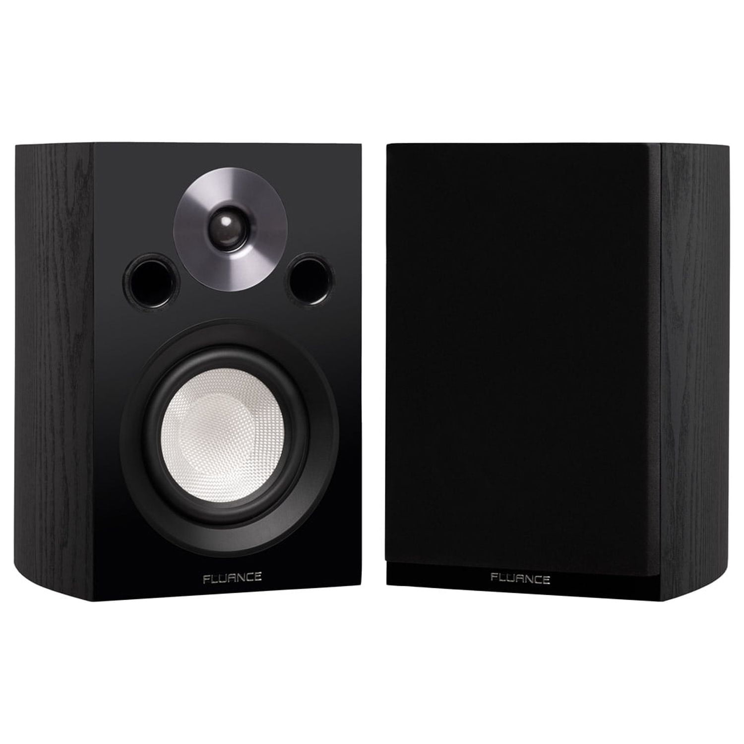 Fluance Reference High Performance 2-Way Bookshelf and Surround Sound Speakers for 2-Channel Stereo Listening or Home Theater System - Black Ash/Pair (XL8S)