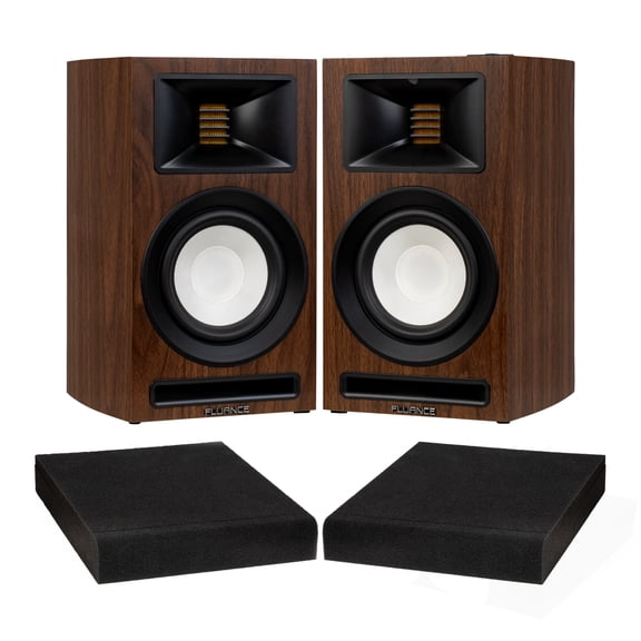 Fluance Ri71 Reference Powered Bookshelf Speakers with High Performance AMT Tweeters, 5” Drivers, 120W Amplifier, HDMI, Bluetooth, RCA & Subwoofer Out with Foam Isolation Pads