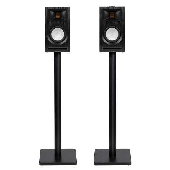 Fluance Ri71 Reference Powered Bookshelf Speakers with High Performance AMT Tweeters, 5" Drivers, 120W Amplifier for Music, Turntable, TV, PC - HDMI, Bluetooth, RCA & Subwoofer Out with Speaker Stand