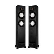 Fluance Ri91 Reference Stereo Powered Floorstanding Tower Speakers with High Performance AMT Tweeters, 2x6.5 Drivers, 150W Amplifier for Turntable, TV, PC - HDMI, Bluetooth, RCA & Sub Out Black Ash