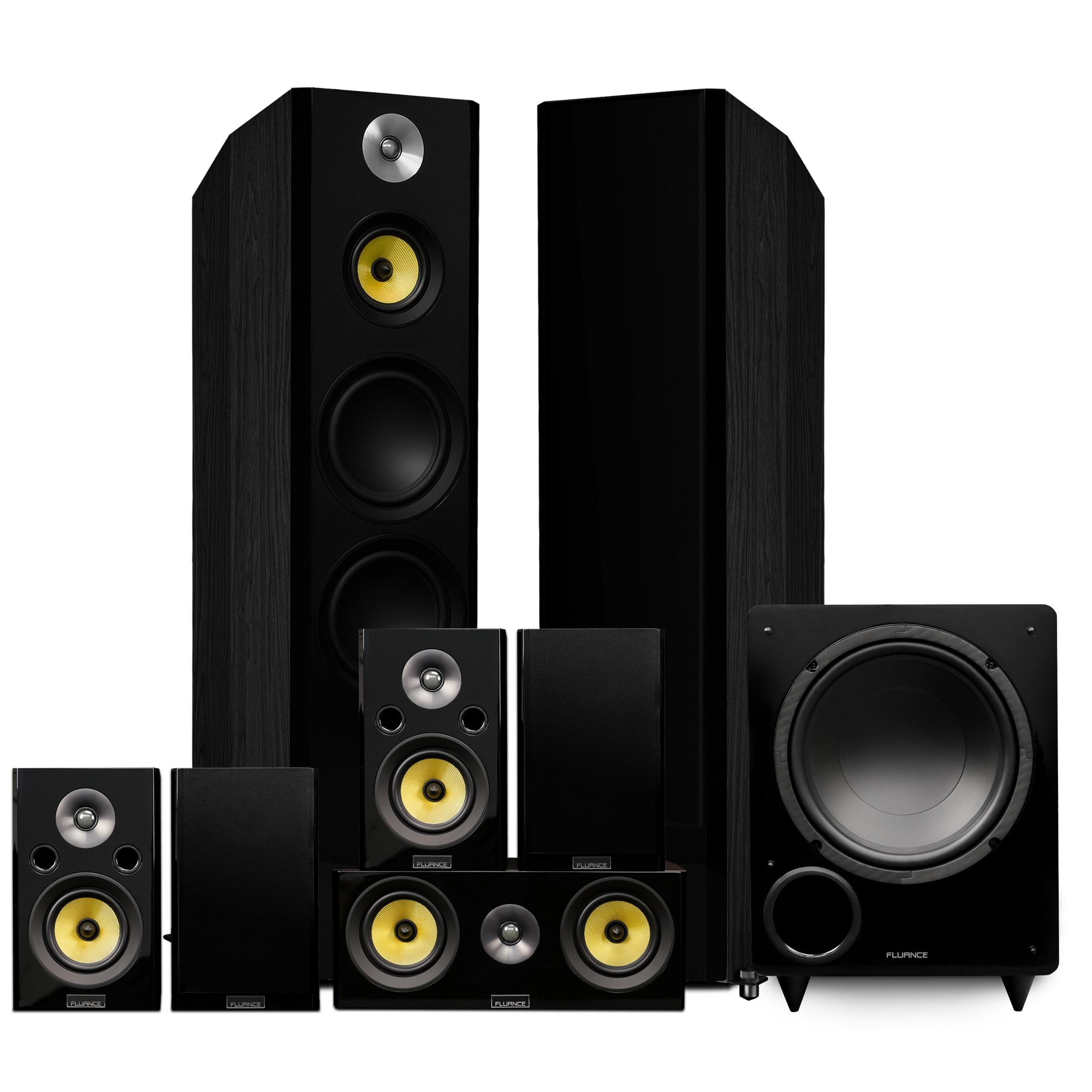 Fluance Signature Surround Sound Home Theater 7.1 Speaker System - Black - image 1 of 9