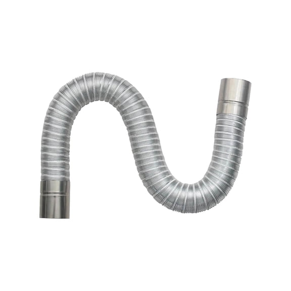 Flue Extension Tube Chimney Heater Exhaust Pipe Fireplace Parts Flexible Pipe for Hiking Outdoor Wood Log Burning Burner 7cmx2m