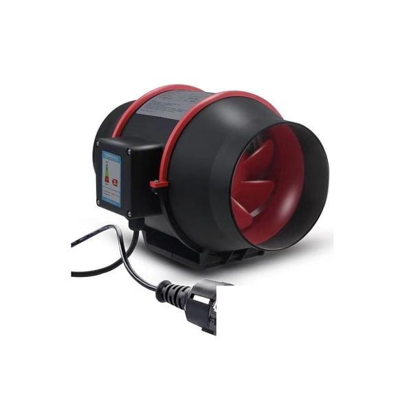 Flue Fan 100mm Speed Control Mixed Flow Inline Fan With Variable Speed Control Circular 4" Pipe High Speed Quiet Exhaust Tool ,Easy to Install
