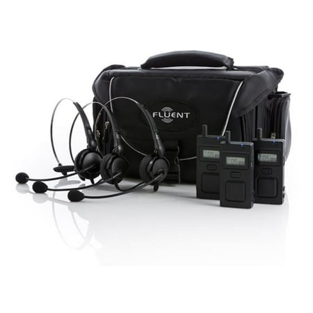 Fluent FA-WIS900-TH3 3-User Full Duplex Wireless Intercom System - Lightweight Headsets