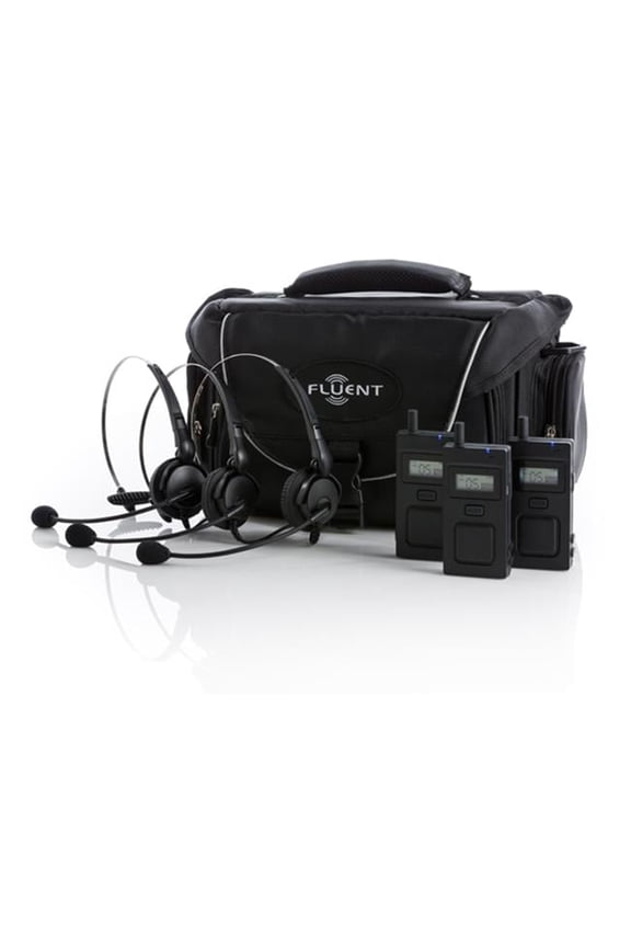 FA-WIS900-TH3 3-User Full Duplex Wireless Intercom System - Lightweight Headsets