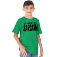 thumbnail image 1 of Fluent in Sarcasm Funny Attitude Crewneck T Shirts Boy Girl Teen Brisco Brands M, 1 of 6