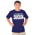 thumbnail image 1 of Fluent in Sarcasm Funny Attitude Crewneck T Shirts Boy Girl Teen Brisco Brands X, 1 of 6