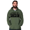 thumbnail image 1 of Fluent in Sarcasm Funny Attitude Unisex Plus Fleece Graphic Hoodie Brisco Brands 2X, 1 of 5