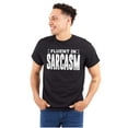 thumbnail image 1 of Fluent in Sarcasm Funny Attitude Plus Size Crewneck Graphic Tee Shirt Brisco Brands 2X, 1 of 5